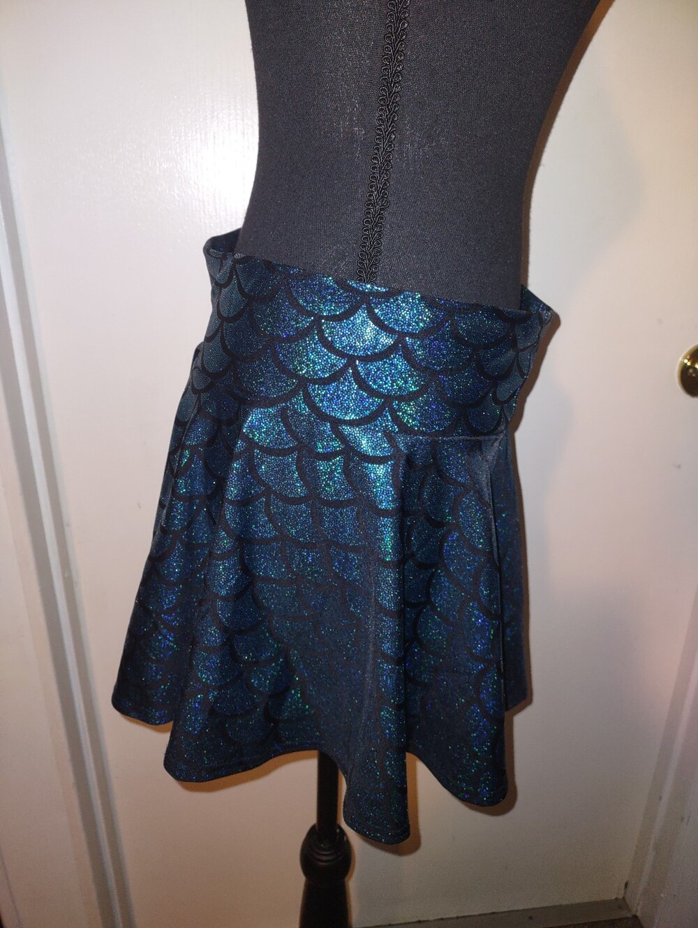 Mermaid Scale Rave Mini Skirt - Picture 12 of 12
